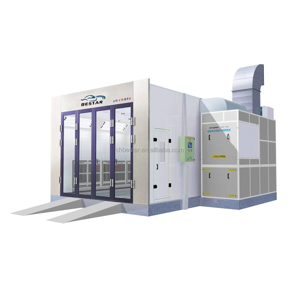 Auto Car Spray Painting Oven LED Lighting Drying Cabin Water Curtain Outdoor Automotive Powder Coating Booth for Baking Use